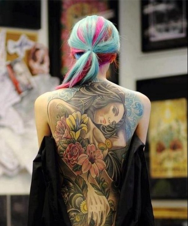 61 Amazing Full Back Tattoos (43 photos)