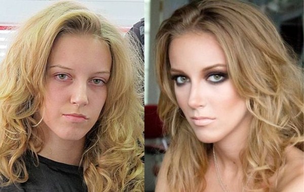 girls with and without makeup 3 10 Girls With and Without Makeup (64 photos)