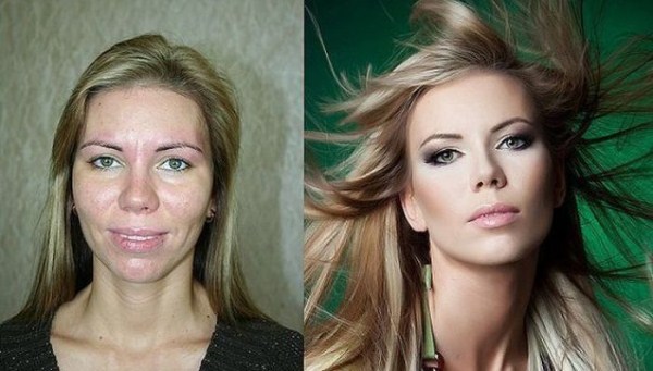 girls with and without makeup 3 15 Girls With and Without Makeup (64 photos)