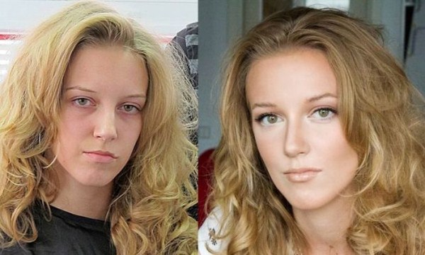 girls with and without makeup 3 5 Girls With and Without Makeup (64 photos)