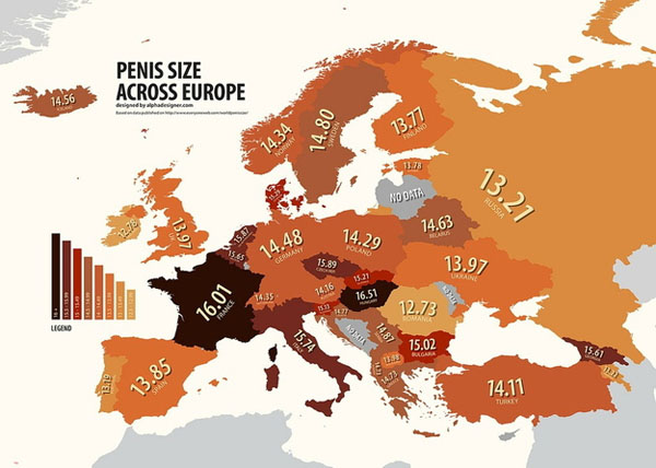European Map Of Penis Size (1 photo)