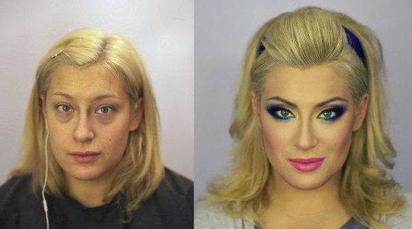 Girls With and Without Makeup (64 photos)