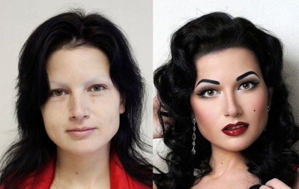 Girls With and Without Makeup (64 photos)
