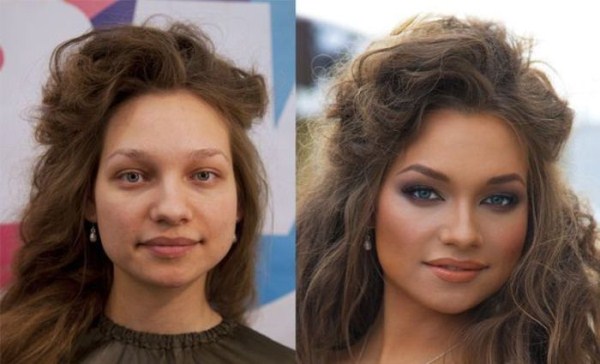 Girls With and Without Makeup (64 photos)