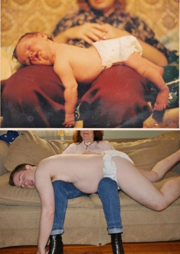 33 Childhood Photos Recreated Years Later (33 photos)