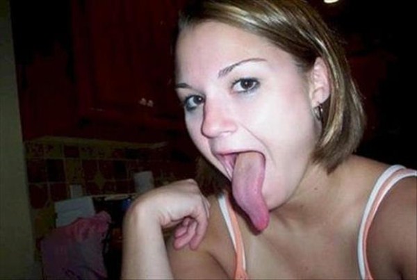 Women with long tongues 11