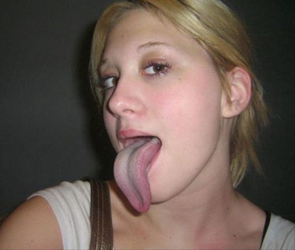 Women with long tongues 14