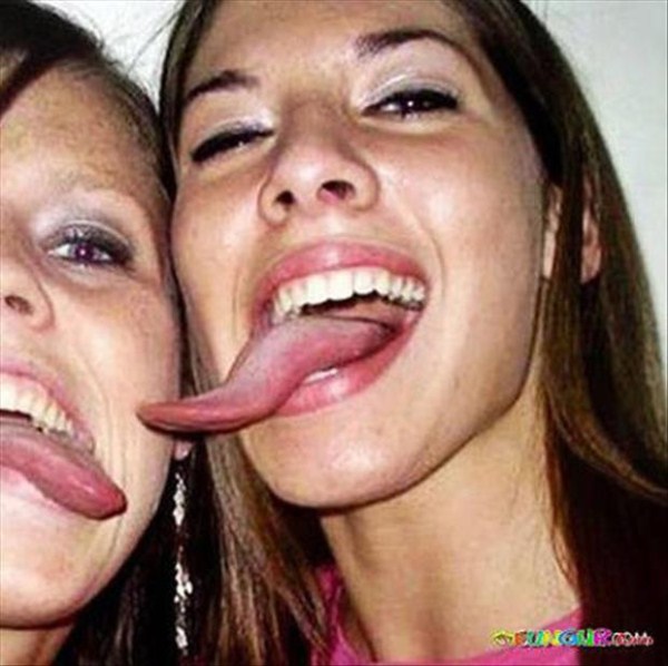 Women with long tongues 16