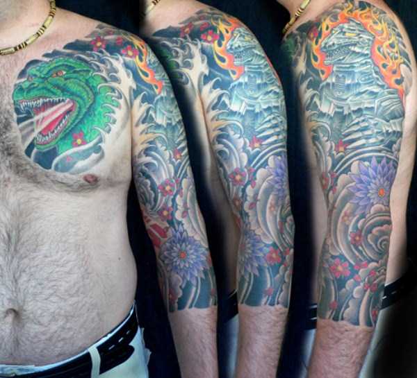 30 Seriously Good Godzilla Tattoos (30 photos)