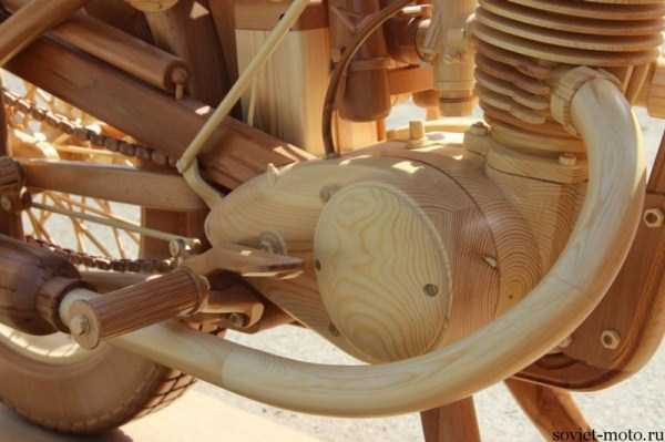 Soviet IZH 49 Motorcycle Made Entirely Of Wood (29 photos)