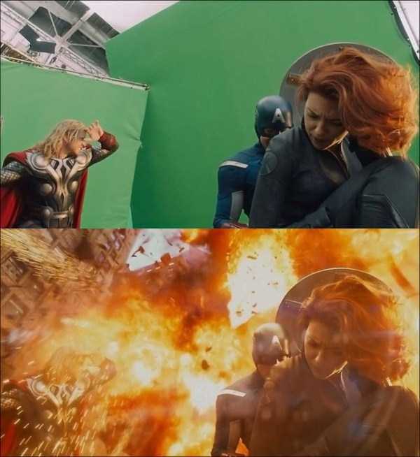 visual effects in movies 31 Blockbusters Before And After Visual Effects (37 photos)
