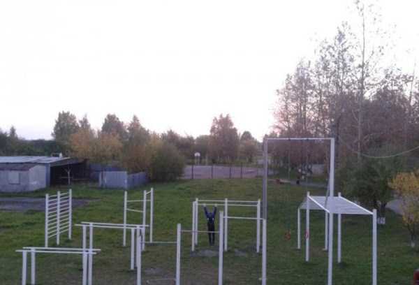 Outdoor Gym Made From Scratch (100 photos)