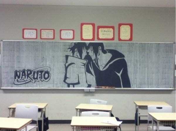 japanese students chalkboard art 8