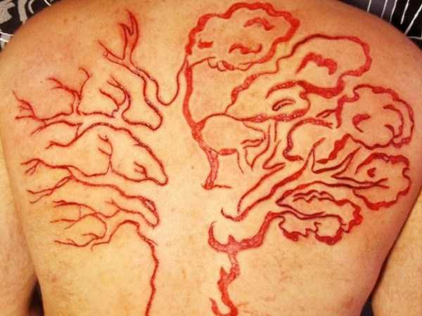 Incomprehensibly Painful Tattoos Carved in Skin (32 photos)
