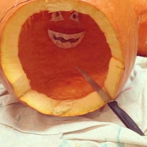 Pumpkin Carving Fails 10