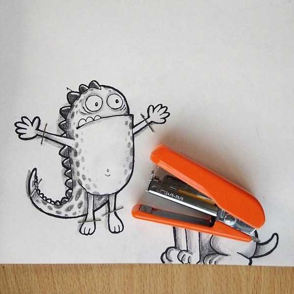 Adorable Doodles That Interact With Reality (19 photos)