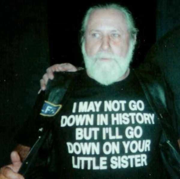 Elderly People Wearing T shirts With Obscene Messages (27 photos)