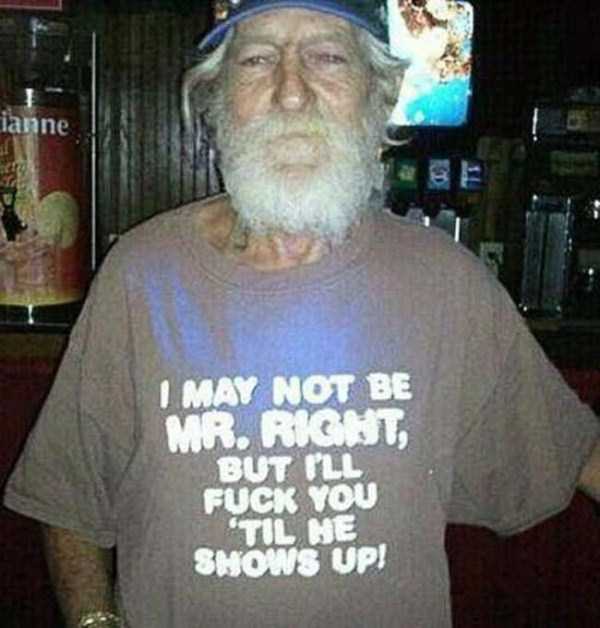 Elderly People Wearing T shirts With Obscene Messages (27 photos)