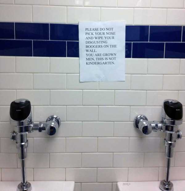 Seriously Funny Bathroom Notes and Signs (76 photos)