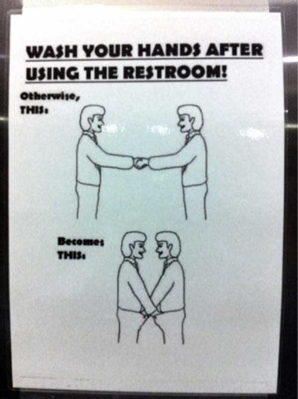 hilarious bathroom signs and notes 6