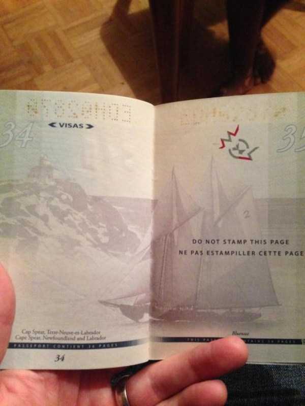 new canadian passport under ultraviolet light 15
