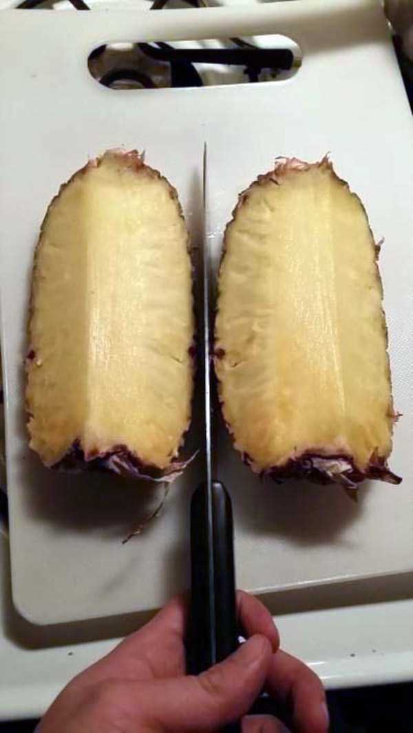 best way to cut a pineapple 6