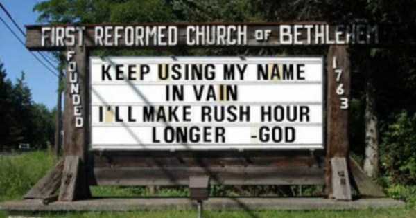 60 Creatively Funny Church Signs (60 photos)