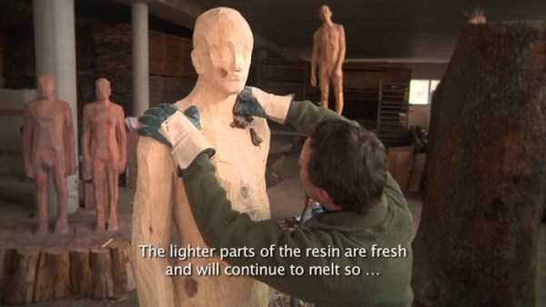 human shaped wood sculptures 12