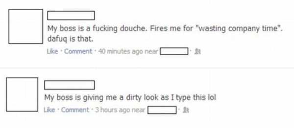 people who got fired because of facebook 18