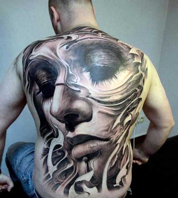 3d tattoos for men on back