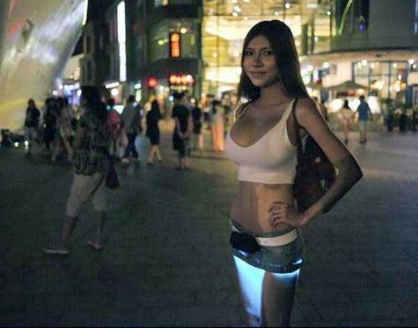 Miniskirt With Attached LED Lights (7 photos)