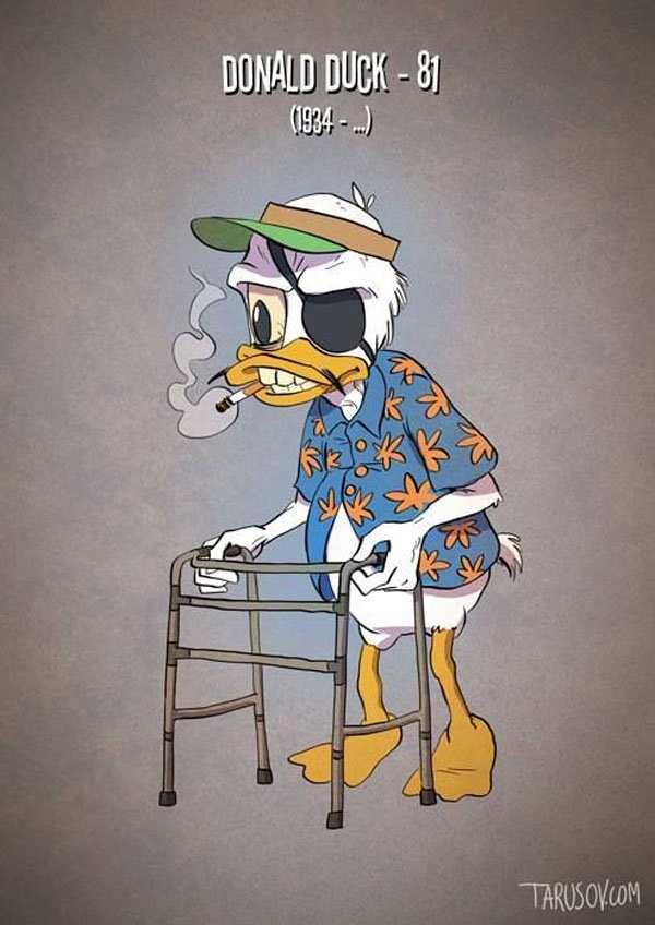 If Iconic Cartoon Characters Got Old (10 photos)