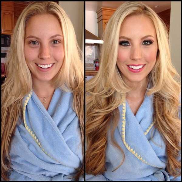 Playboy Models Before and After Applying Makeup (18 photos)