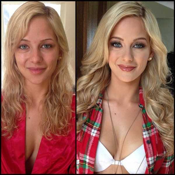 Playboy Models Before and After Applying Makeup (18 photos)