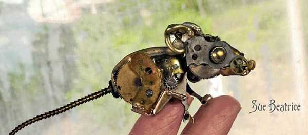 Awesome Tiny Sculptures Made From Old Watch Parts (12 photos)