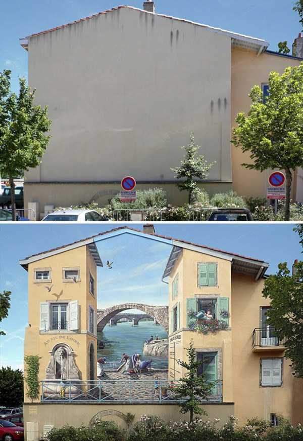 Artist Turns Boring Looking Facades Into Colorful Works of Art (32 photos)