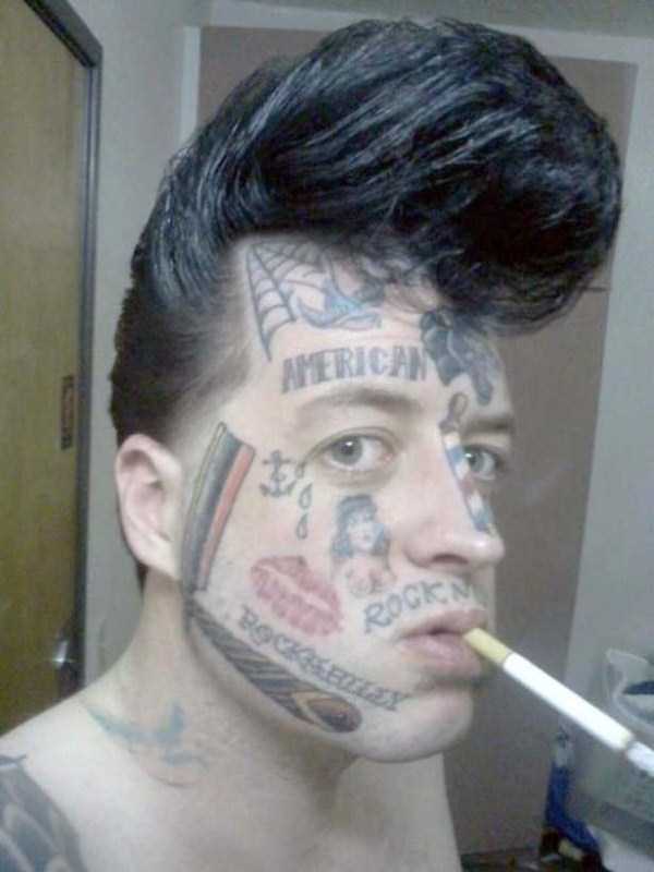 30 Cringeworthy Face Tattoos (30 photos)