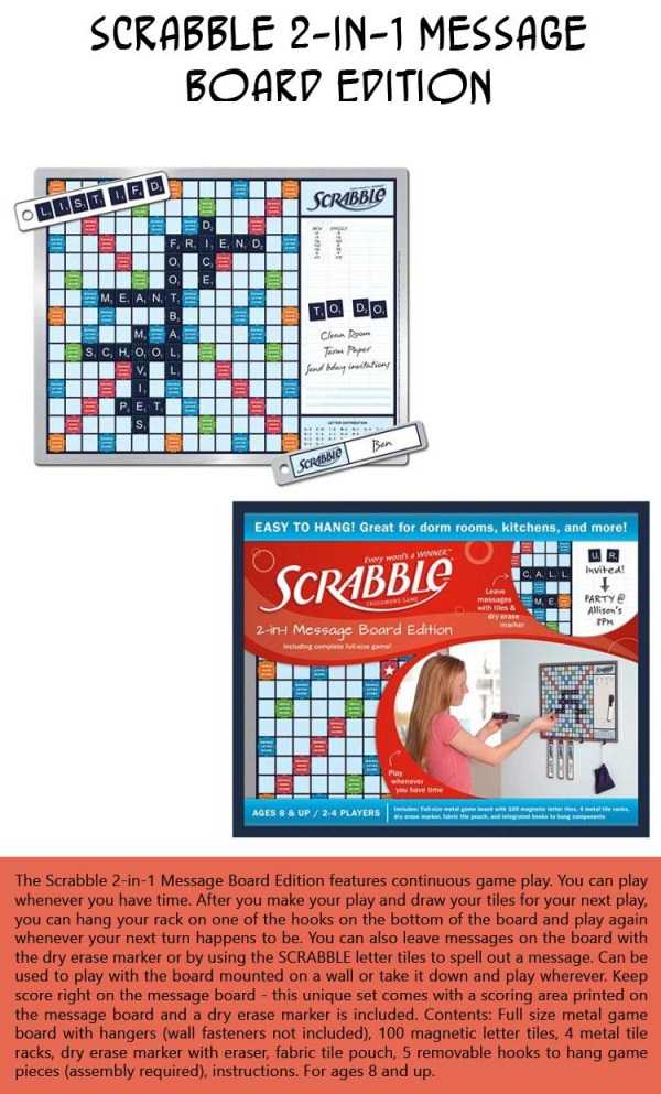 Scrabble 2 in 1 Message Board Edition