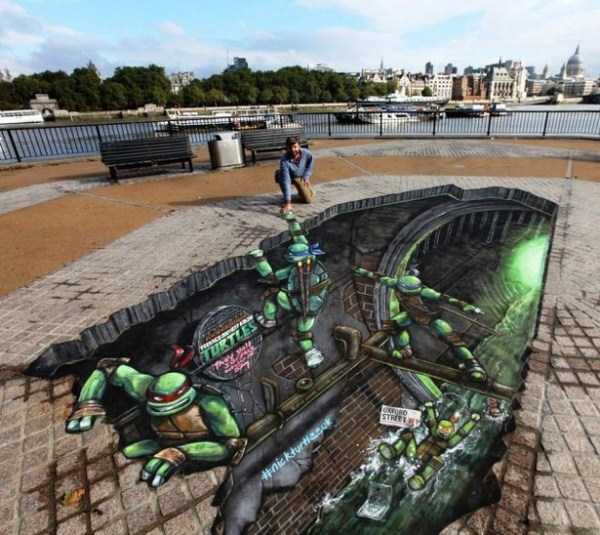 3D Sidewalk Chalk Drawings That Will Leave You Stunned (20 photos)