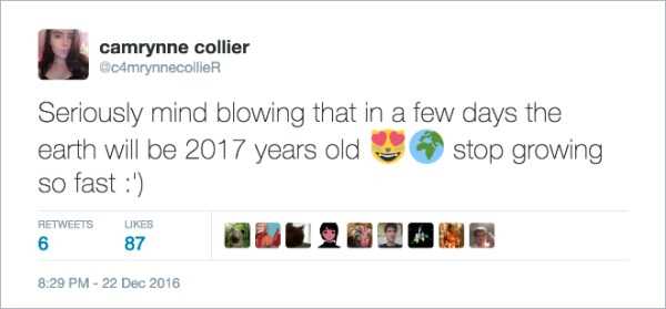 earth is 2017 years old 1