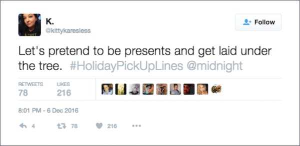holidays pickup lines 13