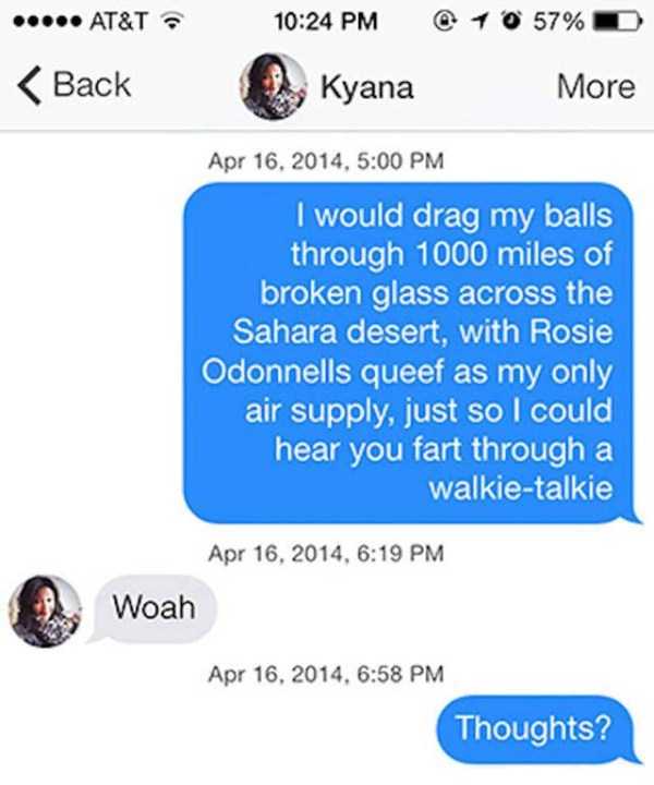 Sexting conversations tinder Shy Guy’s