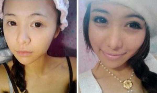 Chinese Girls Before and After Makeup (30 photos)