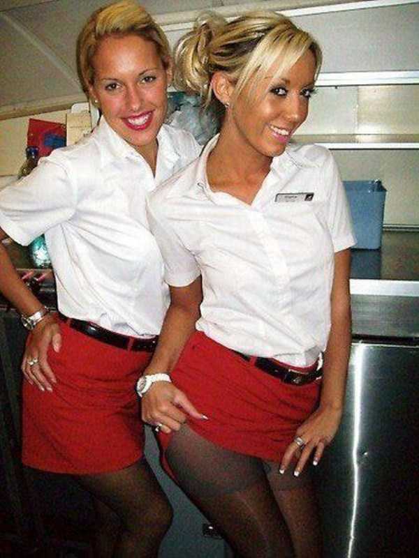 Hot Stewardesses Revealing A Bit Too Much Klykercom 9818