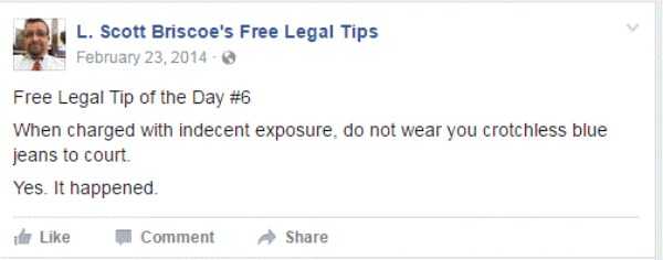 lawyer L Scott Briscoe funny tips 10