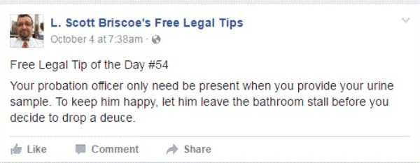 lawyer L Scott Briscoe funny tips 11