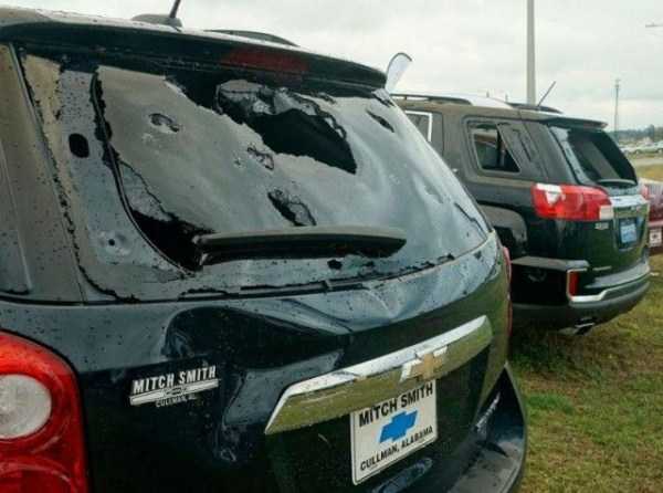 380 Brand New Cars Heavily Damaged By Hail Storm (24 photos)