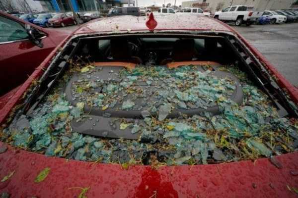 380 Brand New Cars Heavily Damaged By Hail Storm (24 photos)