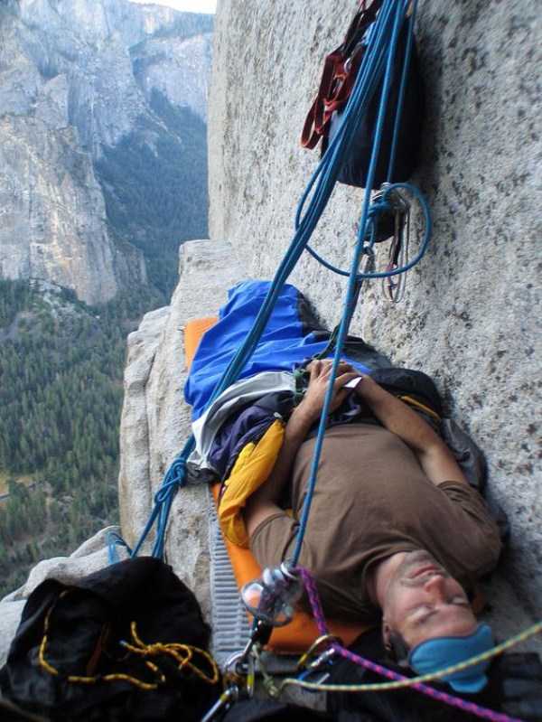 Climbers Resting High In The Mountains