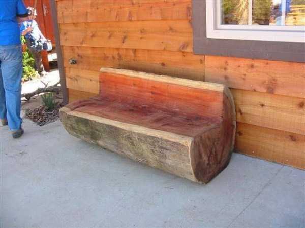 handcrafted log benches 10